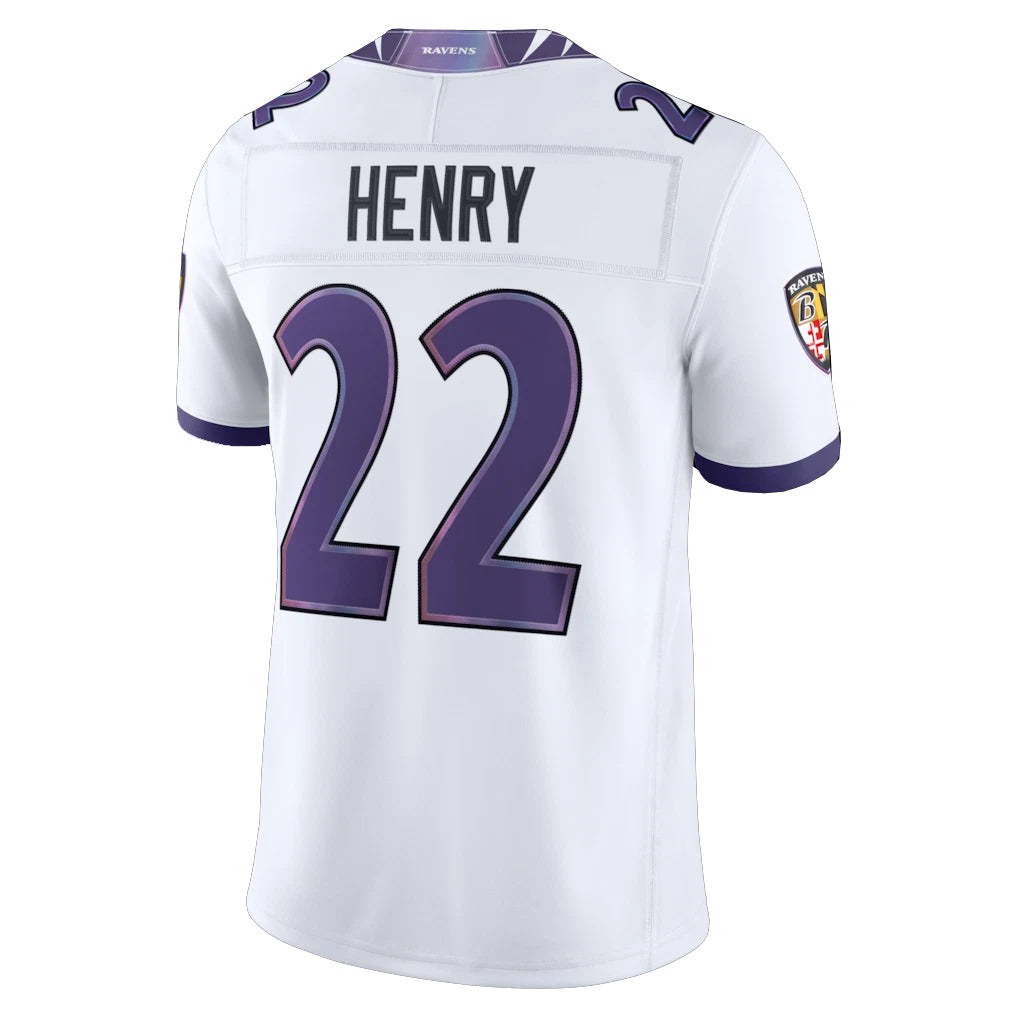 STECN B.Ravens #22 Derrick Henry Player White Limited Elite Home Game Stitched Jerseys