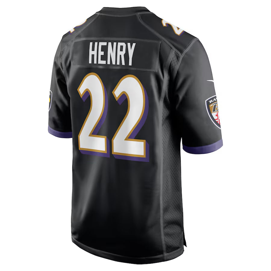 STECN B.Ravens #22 Derrick Henry Player Black Home Game Stitched Jerseys