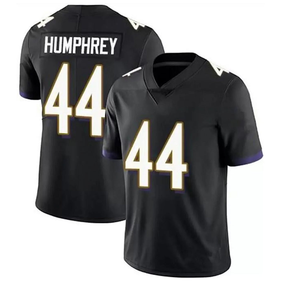 STECN B.Ravens #44 Marlon Humphrey Player Black Limited Home Game Stitched Jerseys