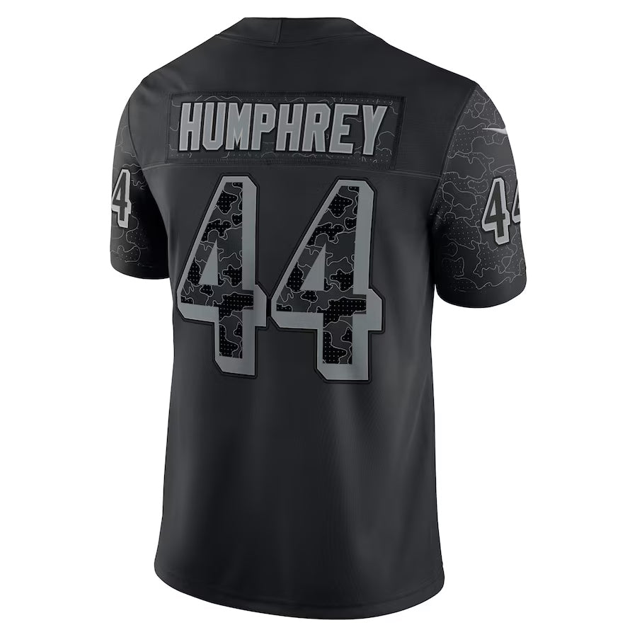 STECN B.Ravens #44 Marlon Humphrey Player Black RFLCTV Limited Stitched Jerseys