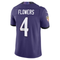 STECN B.Ravens #4 Zay Flowers Purple Team Vapor F.U.S.E. Stitched Limited Jerseys