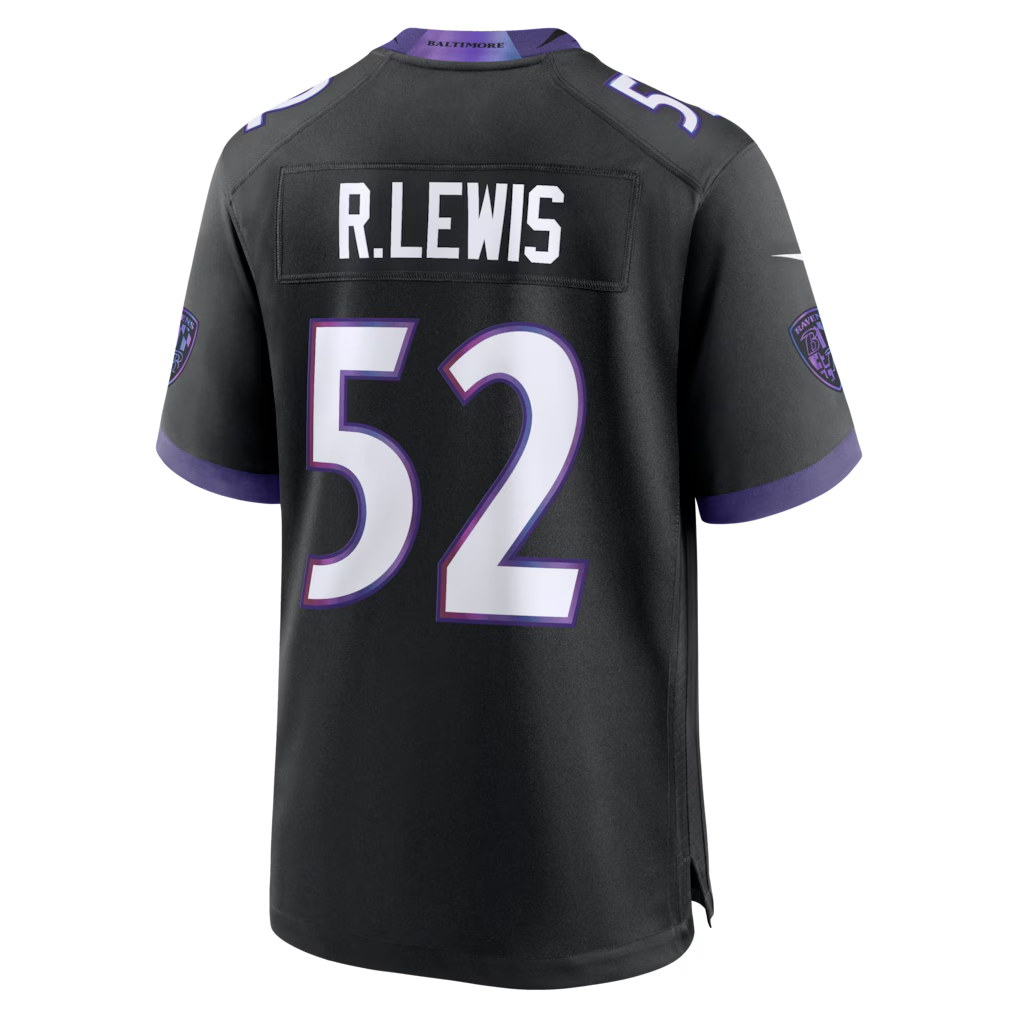 STECN B.Ravens #52 Ray Lewis Black Alternate Retired Player Stitched Jerseys