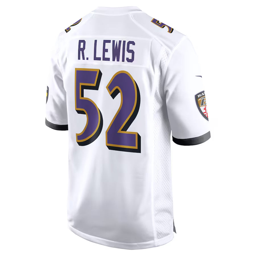 STECN B.Ravens #52 Ray Lewis Player White Alternate Home Stitched Jerseys