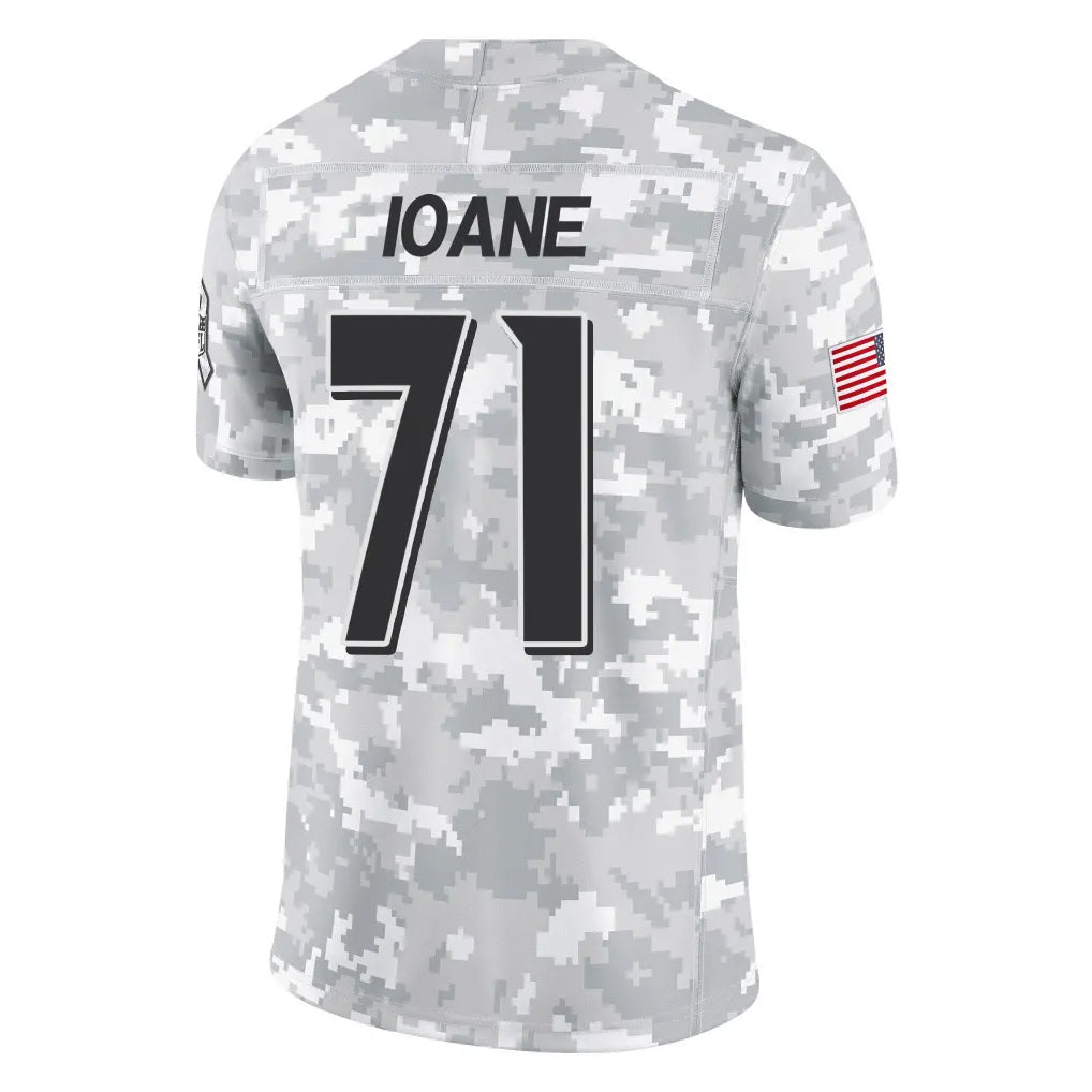 STECN B.Ravens #71 Olaivavega Ioane Player Arctic Camo Salute to Service Limited Stitched Jerseys