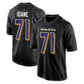 STECN B.Ravens #71 Olaivavega Ioane Player Black Carbon Fashion Home Stitched Jerseys