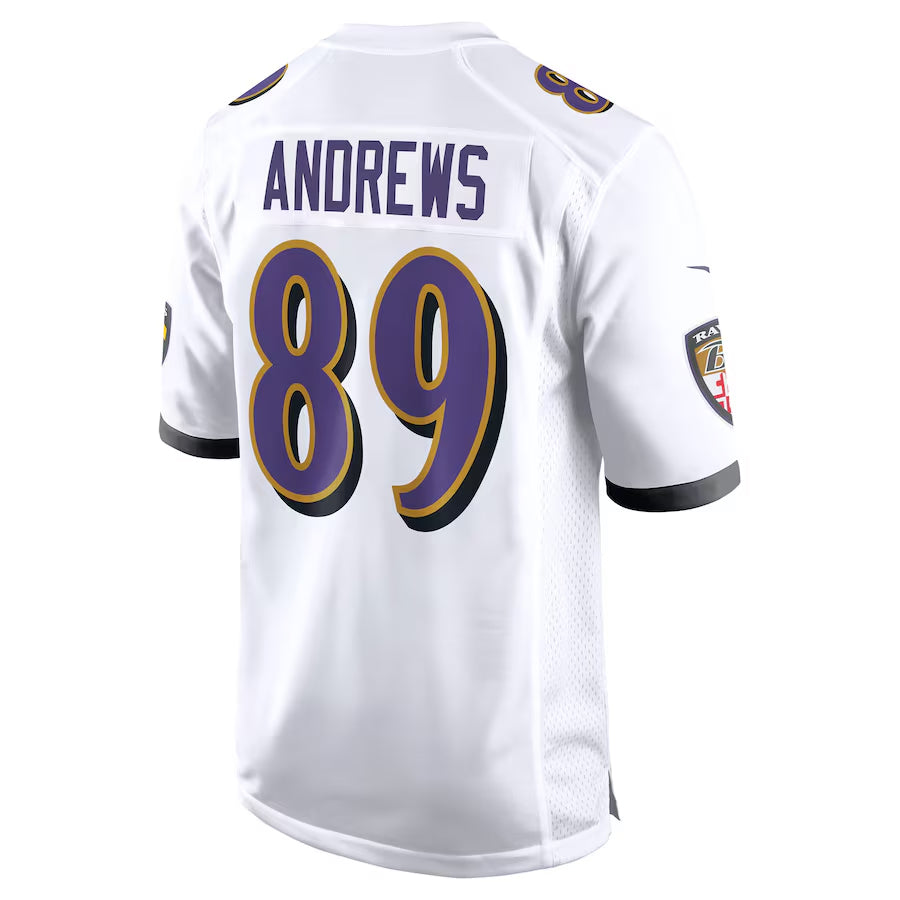 STECN B.Ravens #89 Mark Andrews Player White Alternate Home Game Stitched Jerseys
