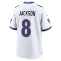 STECN B.Ravens #8 Lamar Jackson White Game Stitched Jerseys