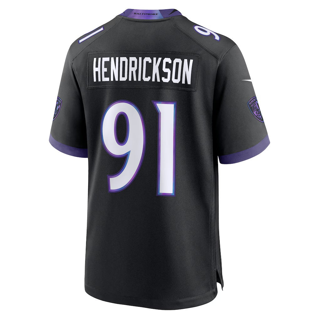 STECN B.Ravens #91 Trey Hendrickson Black Alternate Game Stitched Jerseys