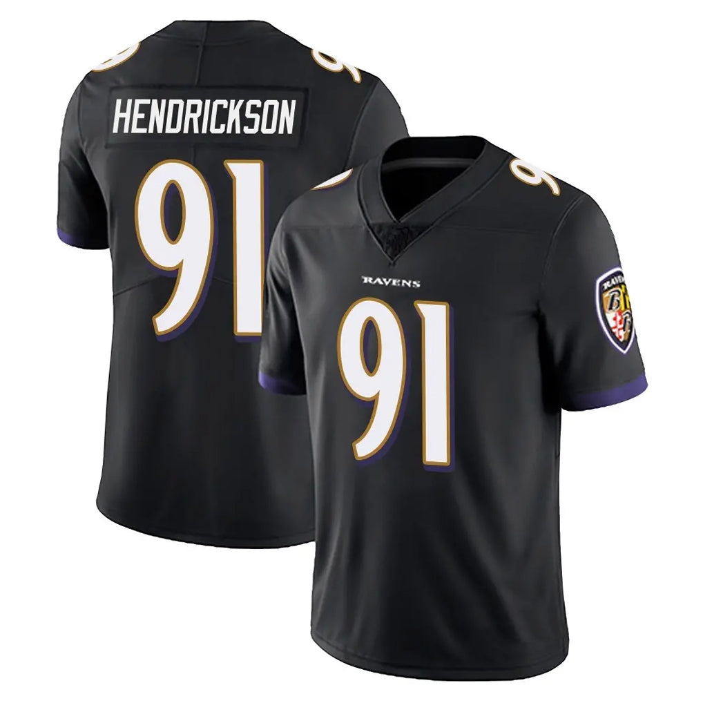 STECN B.Ravens #91 Trey Hendrickson Player Black Vapor Untouchable Limited Home Stitched Jerseys