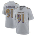STECN B.Ravens #91 Trey Hendrickson Player Gray Replica Game Stitched Jerseys