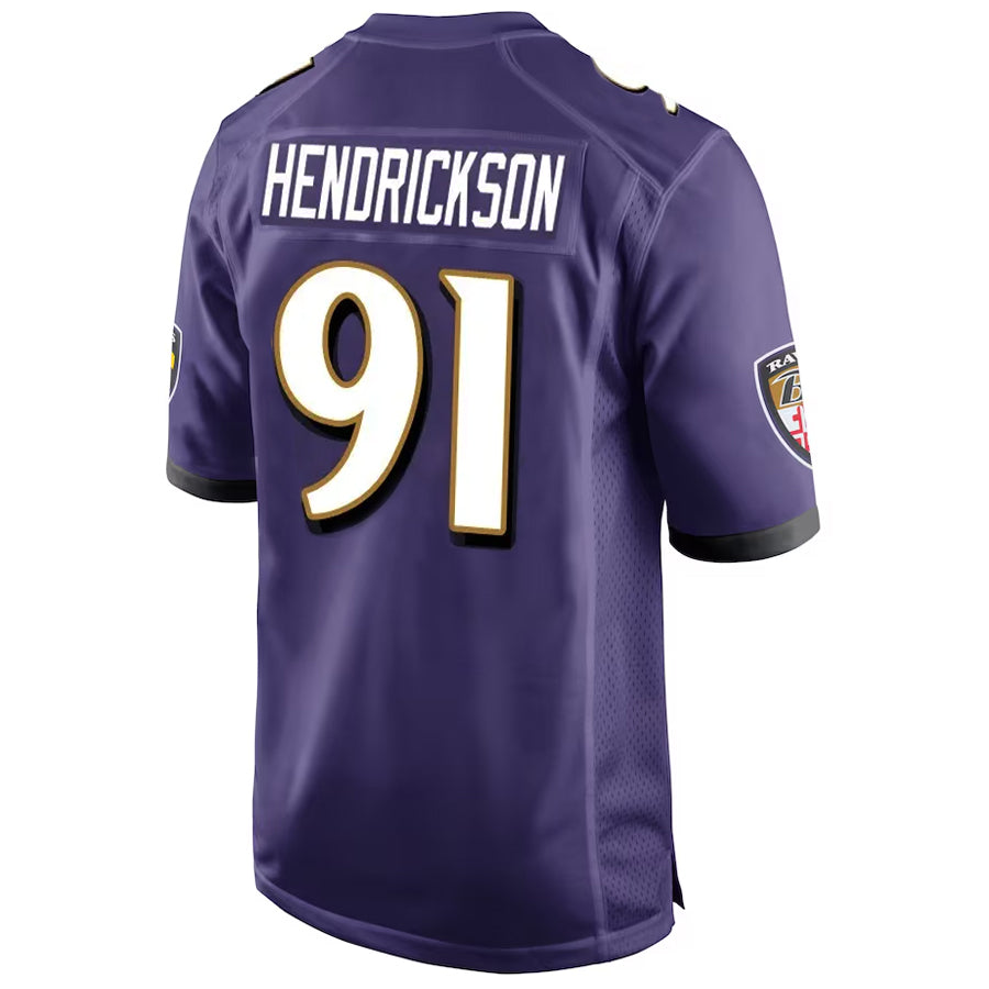 STECN B.Ravens #91 Trey Hendrickson Player Purple Alternate Home Game Stitched Jerseys