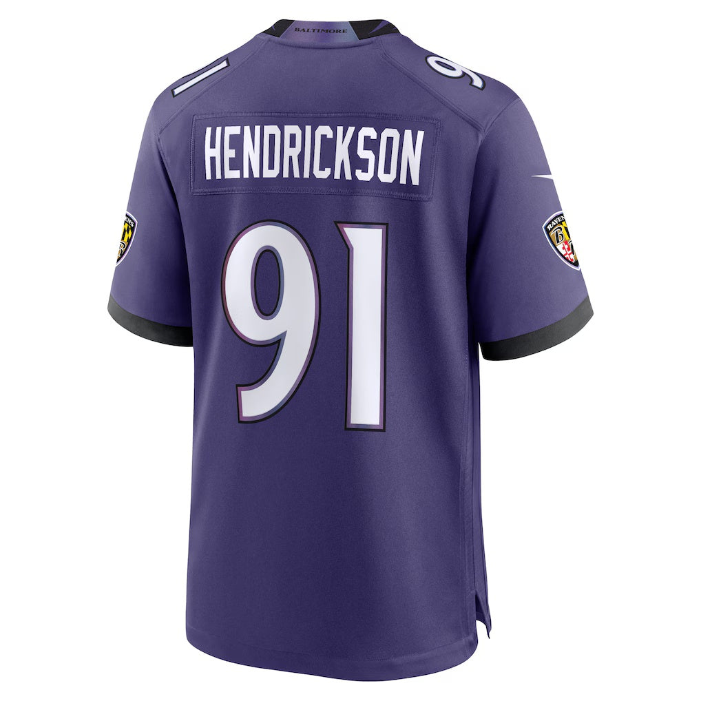 STECN B.Ravens #91 Trey Hendrickson Purple Team Game Stitched Jerseys