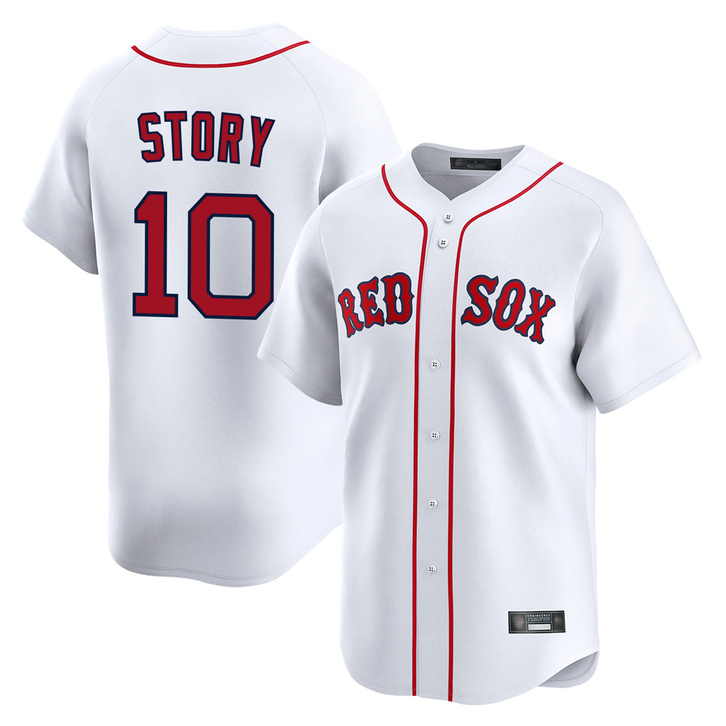 STECN B.Red Sox #10 Trevor Story Player White Limited Home Game Stitched Jerseys