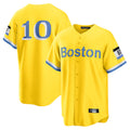 STECN B.Red Sox #10 Trevor Story Player Yellow Home Game Stitched Jerseys