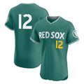 STECN B.Red Sox #12 Connor Wong Player Green City Connect Limited Elite Home Game Stitched Jerseys