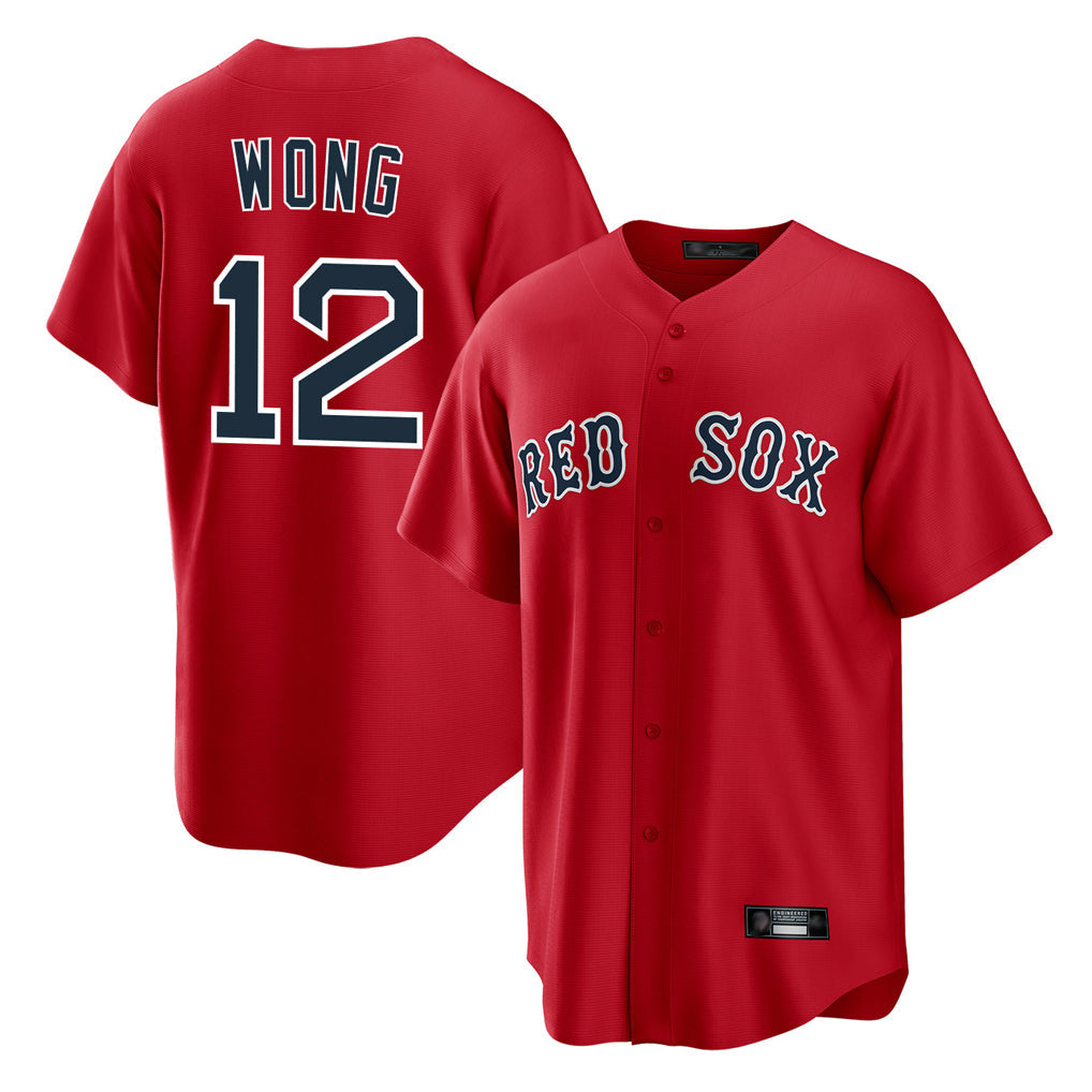 STECN B.Red Sox #12 Connor Wong Player Red Home Game Stitched Jerseys