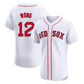 STECN B.Red Sox #12 Connor Wong Player White Limited Elite Home Game Stitched Jerseys