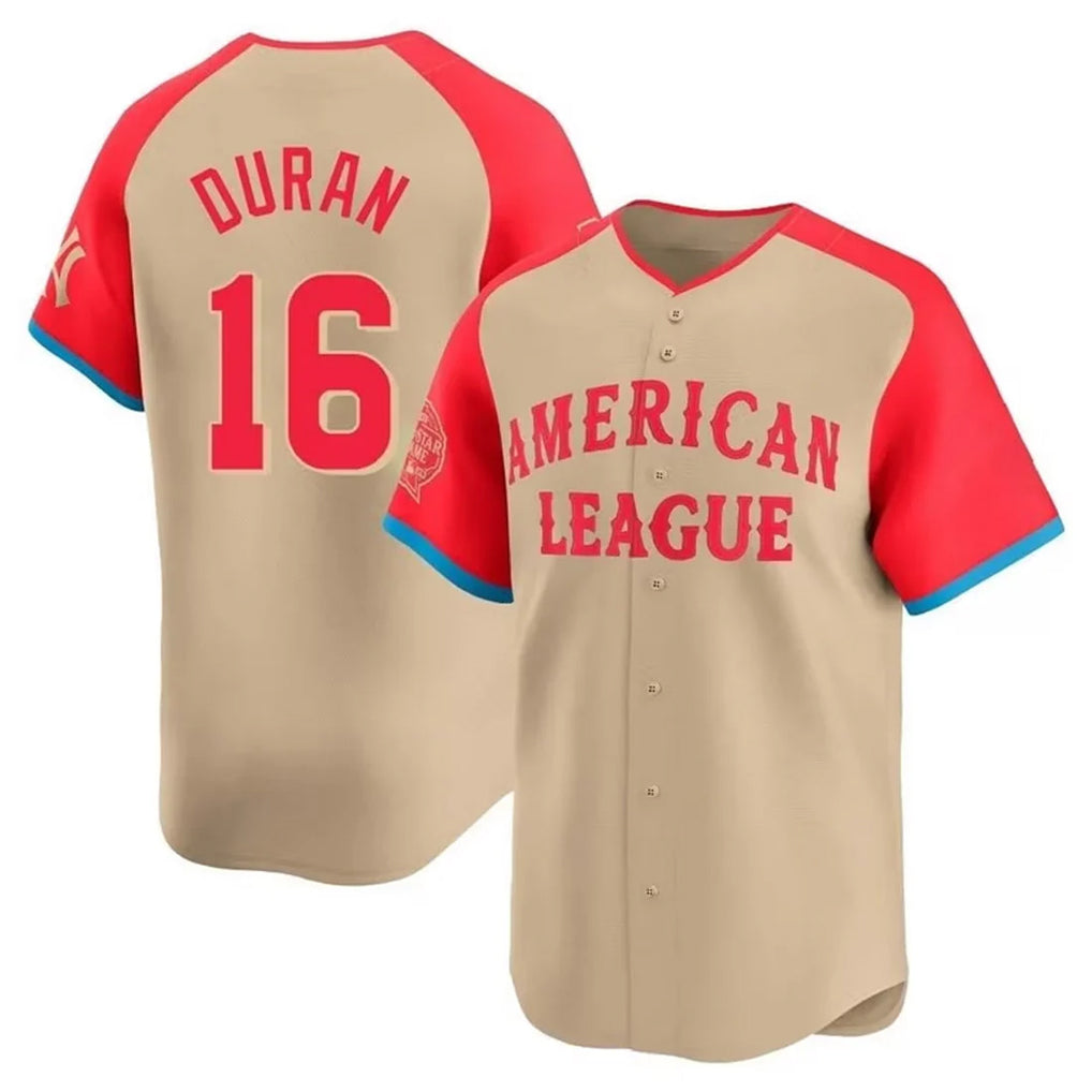 STECN B.Red Sox #16 Jarren Duran Player Cream All-Star Short-Sleeved Home Game Stitched Jerseys