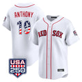 STECN B.Red Sox #19 Roman Anthony Player White USA 250 Fourth of July Limited Home Game Stitched Jerseys