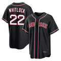 STECN B.Red Sox #22 Garrett Whitlock Player Black Out Home Game Stitched Jerseys
