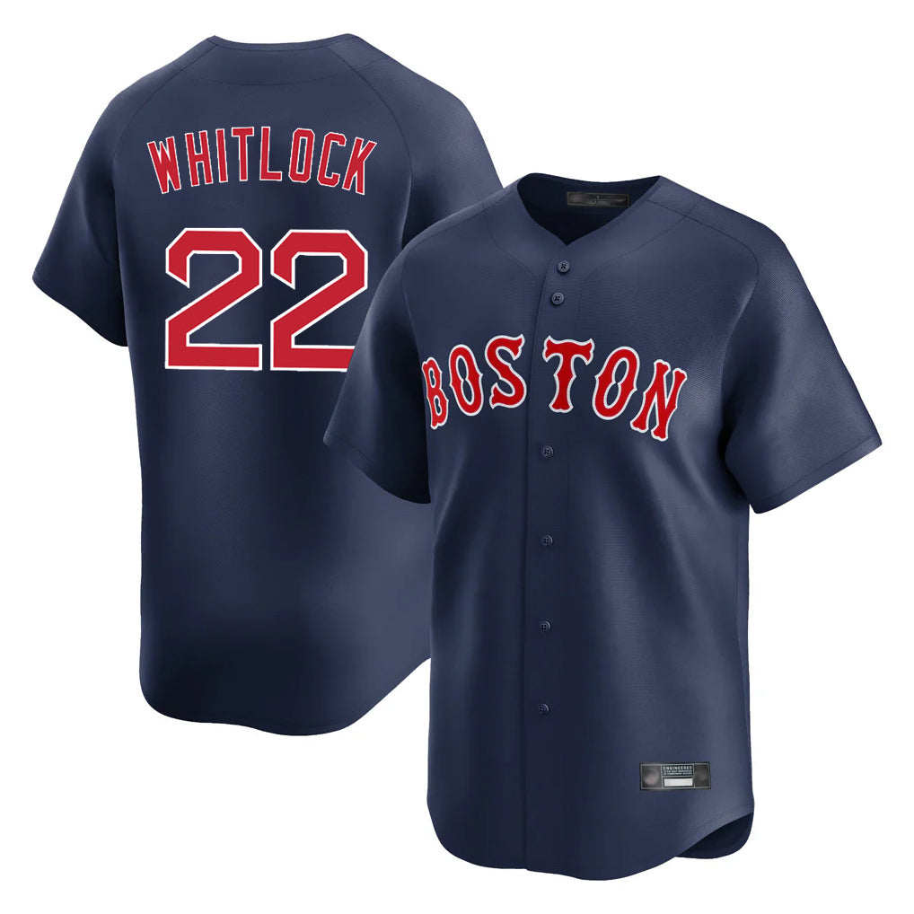 STECN B.Red Sox #22 Garrett Whitlock Player Navy Limited Home Game Stitched Jerseys