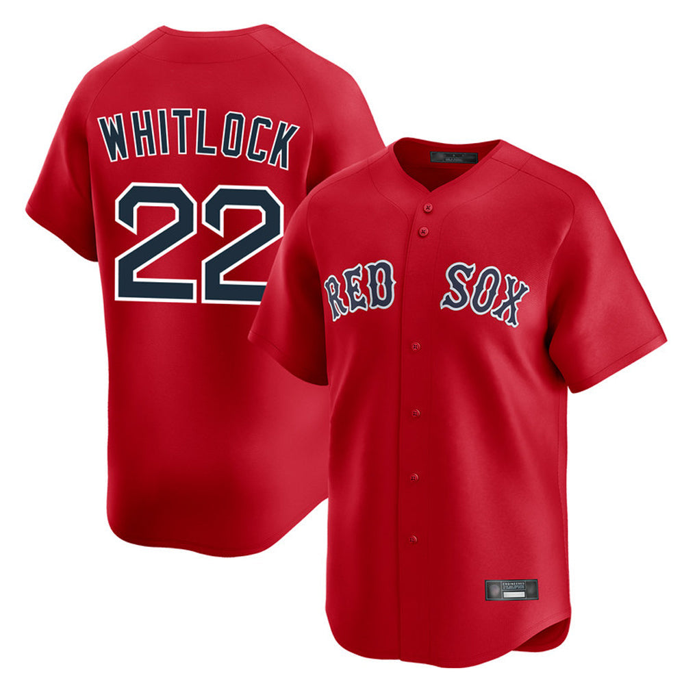 STECN B.Red Sox #22 Garrett Whitlock Player Red Limited Home Game Stitched Jerseys