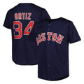 STECN B.Red Sox #34 David Ortiz Player Navy Mitchell & Ness Cooperstown Collection Mesh Home Stitched Jerseys