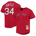 STECN B.Red Sox #34 David Ortiz Player Red Mitchell & Ness Cooperstown Collection Home Stitched Jerseys
