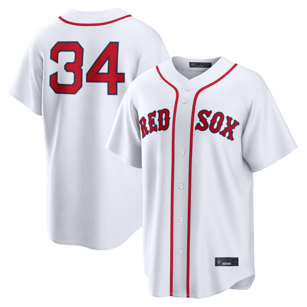 STECN B.Red Sox #34 David Ortiz Player White Home Game Stitched Jerseys