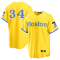 STECN B.Red Sox #34 David Ortiz Player Yellow Home Game Stitched Jerseys