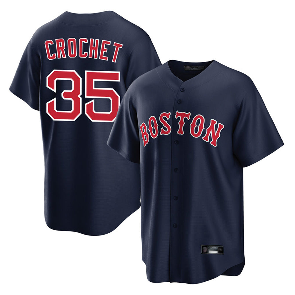 STECN B.Red Sox #35 Garrett Crochet Player Navy Home Game Stitched Jerseys