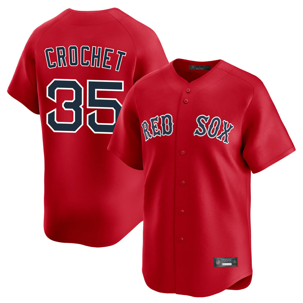 STECN B.Red Sox #35 Garrett Crochet Player Red Limited Home Game Stitched Jerseys