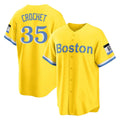 STECN B.Red Sox #35 Garrett Crochet Player Yellow Home Game Stitched Jerseys
