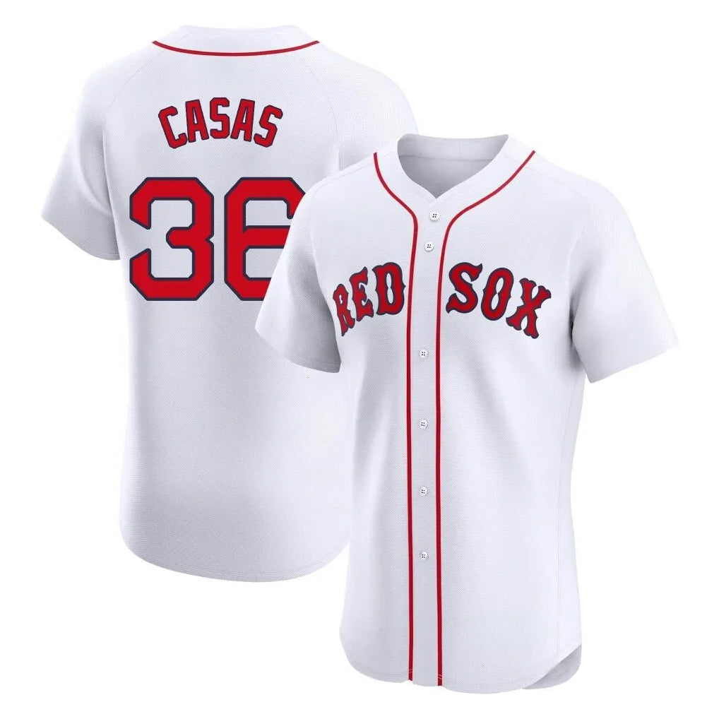STECN B.Red Sox #36 Triston Casas Player White Limited Elite Home Game Stitched Jersey