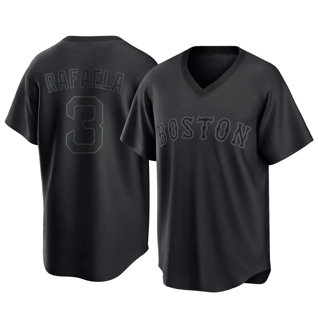 STECN B.Red Sox #3 Ceddanne Rafaela Player Black T-shirt Home Game Stitched Jerseys