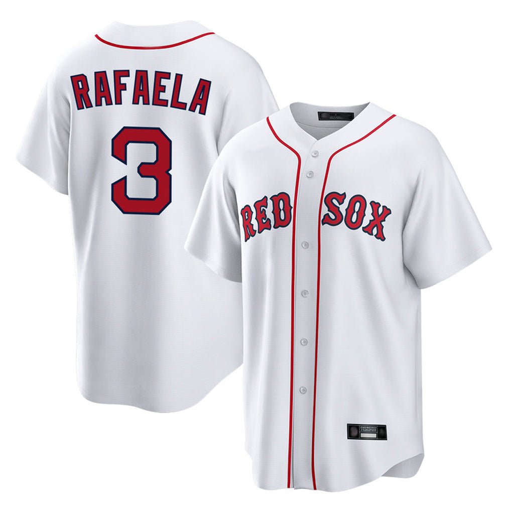 STECN B.Red Sox #3 Ceddanne Rafaela Player White Home Game Stitched Jersey