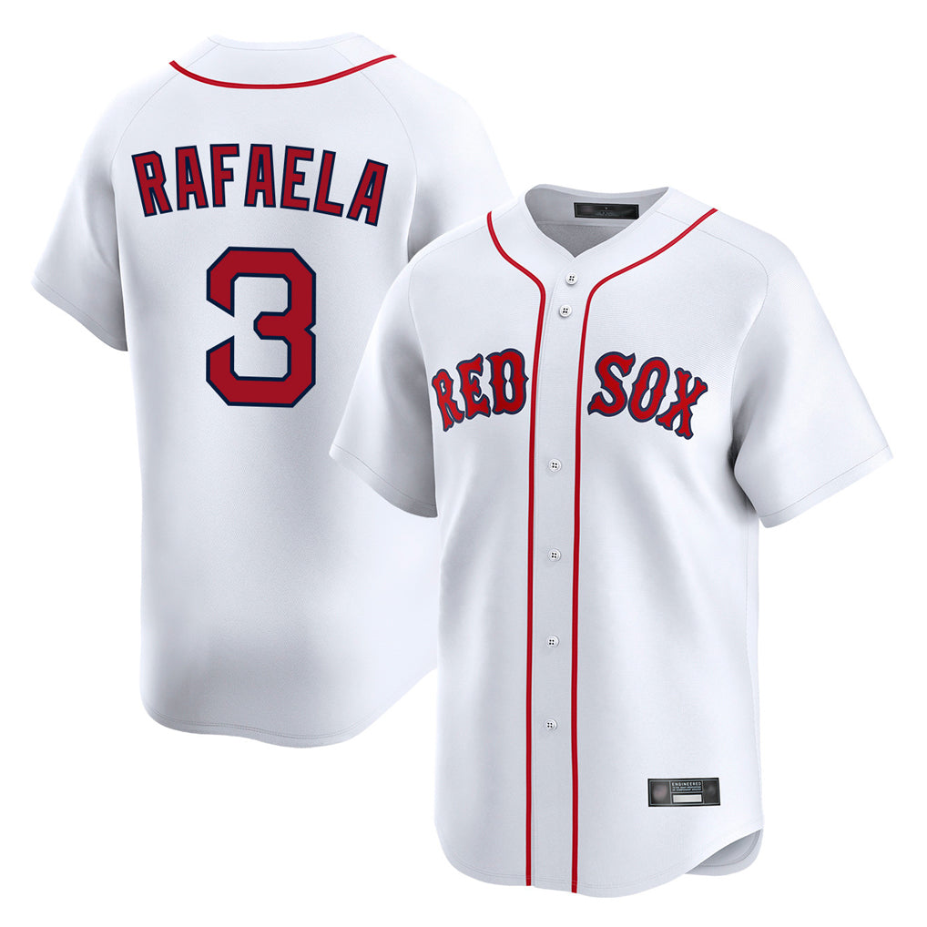 STECN B.Red Sox #3 Ceddanne Rafaela Player White Limited Home Game Stitched Jersey