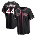 STECN B.Red Sox #44 Aroldis Chapman Player Black Out Home Game Stitched Jerseys