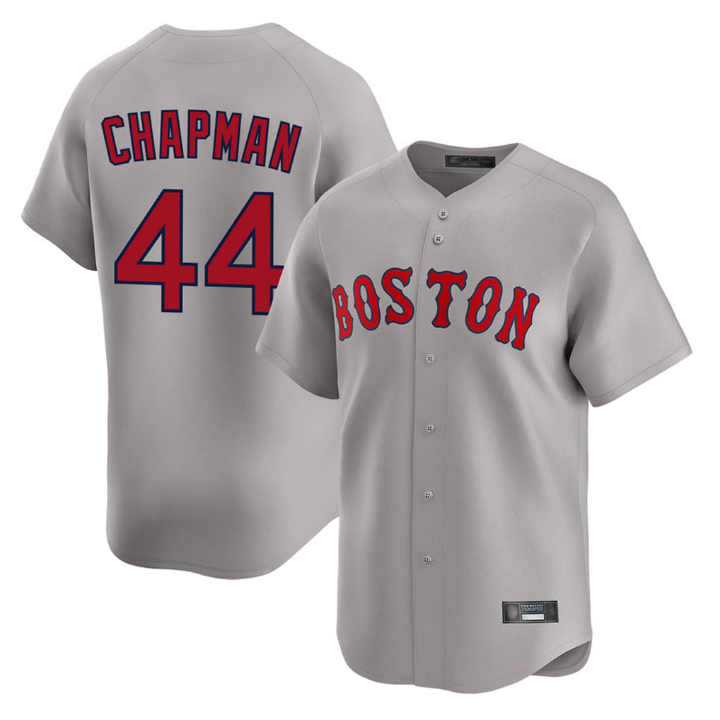 STECN B.Red Sox #44 Aroldis Chapman Player Gray Road Limited Home Game Stitched Jerseys