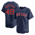 STECN B.Red Sox #49 Tim Wakefield Player Navy Limited Home Game Stitched Jerseys