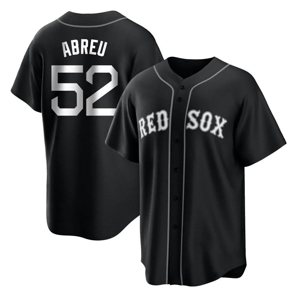 STECN B.Red Sox #52 Wilyer Abreu Player Black Home Game Stitched Jerseys