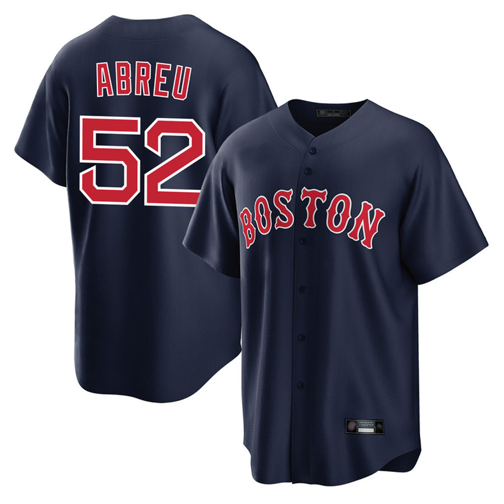 STECN B.Red Sox #52 Wilyer Abreu Player Navy Home Game Stitched Jerseys