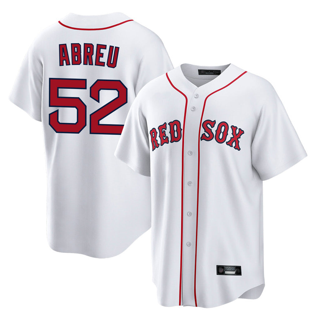 STECN B.Red Sox #52 Wilyer Abreu Player White Home Game Stitched Jerseys