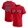 STECN B.Red Sox #55 Ranger Su¡§¡érez Player Red Limited Elite Home Game Stitched Jerseys