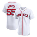 STECN B.Red Sox #55 Ranger Su¡§¡érez Player White Limited Elite Home Game Stitched Jerseys