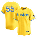 STECN B.Red Sox #55 Ranger Su¡§¡érez Player Yellow Limited Home Game Stitched Jerseys