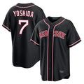 STECN B.Red Sox #7 Masataka Yoshida Player Black Out Home Game Stitched Jerseys