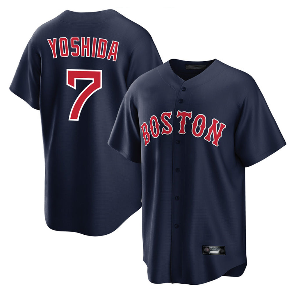 STECN B.Red Sox #7 Masataka Yoshida Player Navy Home Game Stitched Jersey