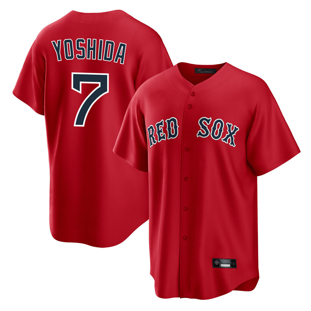 STECN B.Red Sox #7 Masataka Yoshida Player Red Home Game Stitched Jersey