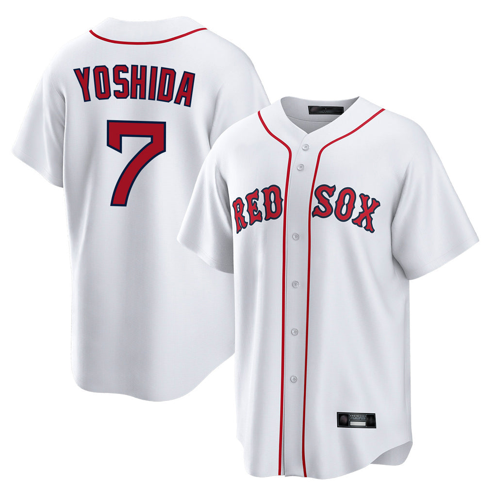STECN B.Red Sox #7 Masataka Yoshida Player White Home Game Stitched Jersey